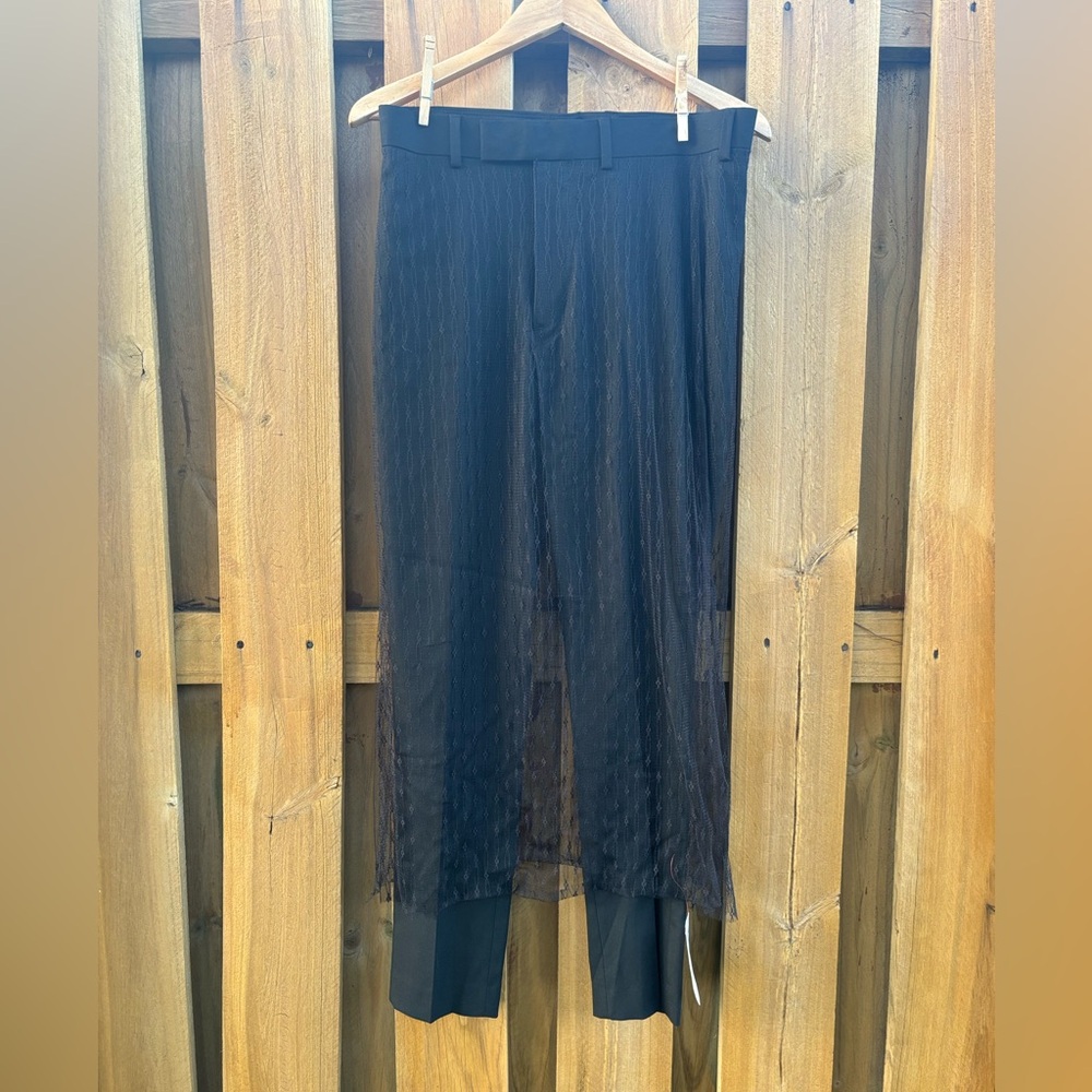 asos Design Black Sheer Overlay Pants